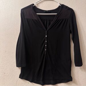 H&M Black Button-Down Women's Top